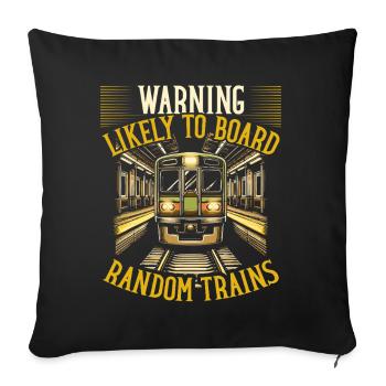 Train Driver Train Driver Train Enthusiast Station - Housse de coussin décorative 45 x 45 cm - noir - Devant