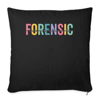 Enquêteur judiciaire Enquêteur de scène de crime - Housse de coussin décorative 45 x 45 cm - noir - Devant