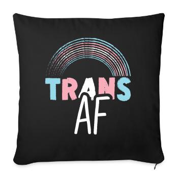 Transgender Trans LGBT Pride - Sofa pillowcase 17,3'' x 17,3'' (45 x 45 cm) - black - Front