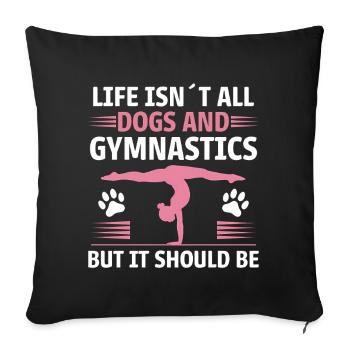 Gymnastique Dire Chats Drôle Gymnastique Cadeau - Housse de coussin décorative 45 x 45 cm - noir - Devant