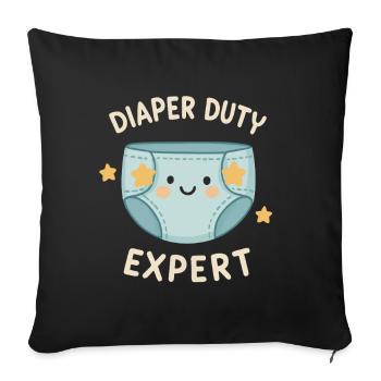 Diaper change pro - Sofa pillowcase 17,3'' x 17,3'' (45 x 45 cm) - black - Front