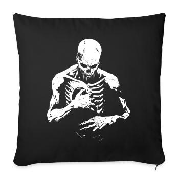 Decaying zombie reaches into chest - Sofa pillowcase 17,3'' x 17,3'' (45 x 45 cm) - black - Front