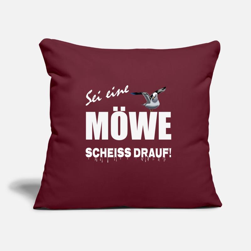 Sei eine Möwe scheiss drauf Sofakissenbezug 45 x 45 cm