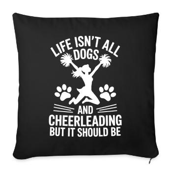 Cheerleading disant drôle Cheerleading cadeau - Housse de coussin décorative 45 x 45 cm - noir - Devant