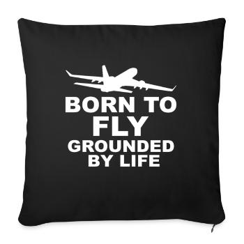 Né pour voler - Housse de coussin décorative 45 x 45 cm - noir - Devant