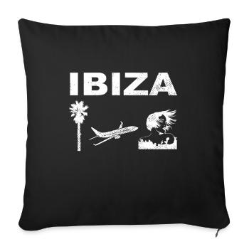 Ibiza Vibes - Sofa pillowcase 17,3'' x 17,3'' (45 x 45 cm) - black - Front