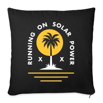 Running on Solar Power - Sofa pillowcase 17,3'' x 17,3'' (45 x 45 cm) - black - Front