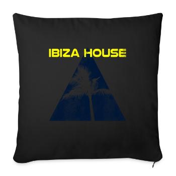 Ibiza House - Sofa pillowcase 17,3'' x 17,3'' (45 x 45 cm) - black - Front
