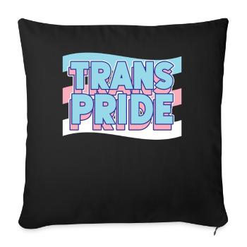 Fierté LGBT transgenre - Housse de coussin décorative 45 x 45 cm - noir - Devant