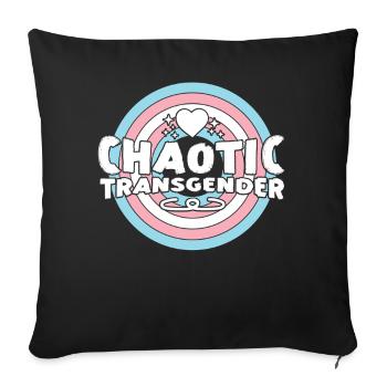 Transgender Trans LGBT Pride - Sofakissenbezug 45 x 45 cm - Schwarz - Vorne
