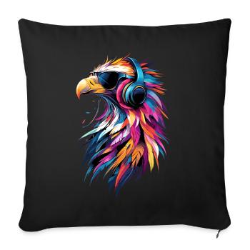 Vulture Bird of Prey Vulture Vulture Cute Vulture - Sofa pillowcase 17,3'' x 17,3'' (45 x 45 cm) - black - Front