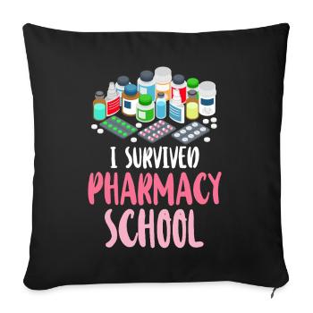 Pharmacy Tech Technician - Sofakissenbezug 45 x 45 cm - Schwarz - Vorne