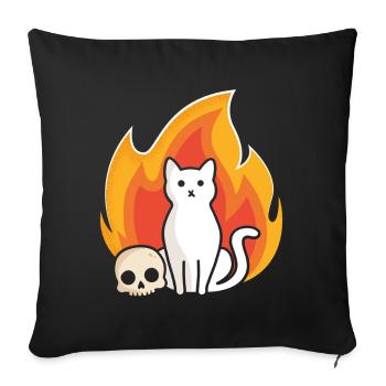 Ronronnement - Housse de coussin décorative 45 x 45 cm - noir - Devant
