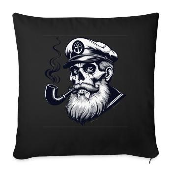 Captain Hamburg St Pauli Hanseatic City Skull - Sofa pillowcase 17,3'' x 17,3'' (45 x 45 cm) - black - Front