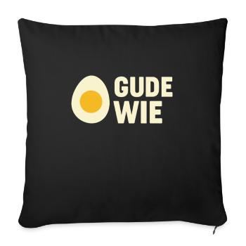 Ei Gude Wie - Rheinhessisch - Sofakissenbezug 45 x 45 cm - Schwarz - Vorne