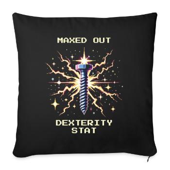 Dexterity Maxed Precision Mechanics Dexterity - Sofa pillowcase 17,3'' x 17,3'' (45 x 45 cm) - black - Front