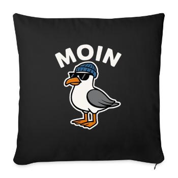 Moin Seagull - Housse de coussin décorative 45 x 45 cm - noir - Devant