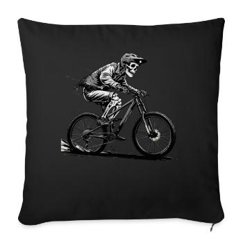 Mountain Bike Bicycle Biking Downhill Sport Downhill - Sofa pillowcase 17,3'' x 17,3'' (45 x 45 cm) - black - Front