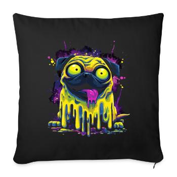 Carlin psychédélique trippant Style de graffiti coloré - Housse de coussin décorative 45 x 45 cm - noir - Devant