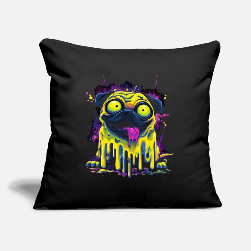 Carlin psychédélique trippant Style de graffiti coloré Housse de coussin décorative 45 x 45 cm