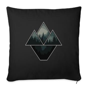 Forest Nature Lovers - Sofa pillowcase 17,3'' x 17,3'' (45 x 45 cm) - black - Front