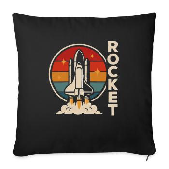 Raketen Rocket Fans - Sofa pillowcase 17,3'' x 17,3'' (45 x 45 cm) - black - Front