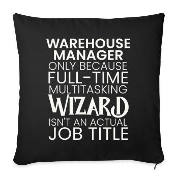 Warehouse Manager multitasking Wizard - Sofa pillowcase 17,3'' x 17,3'' (45 x 45 cm) - black - Front