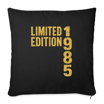Edition Limitée Culte Année 1985 - Housse de coussin décorative 45 x 45 cm - noir - Devant