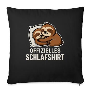 Chemise de nuit Sloths - Housse de coussin décorative 45 x 45 cm - noir - Devant