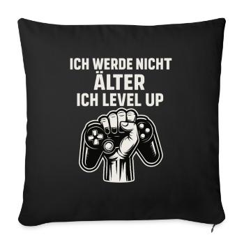 Je ne vieillis pas, je monte de niveau - Housse de coussin décorative 45 x 45 cm - noir - Devant