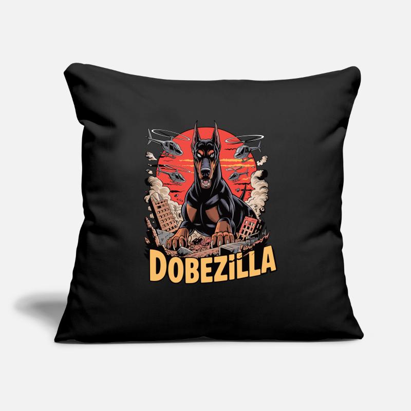 Dobezilla – Le chien de garde de l’Apocalypse Housse de coussin décorative 45 x 45 cm