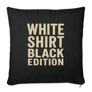 White Shirt Black Edition - Sofa pillowcase 17,3'' x 17,3'' (45 x 45 cm) - black - Front