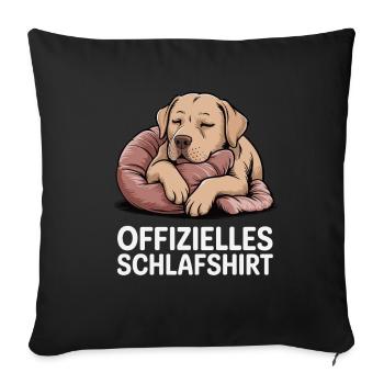 Offizielles Schlafshirt Labbi - Sofakissenbezug 45 x 45 cm - Schwarz - Vorne