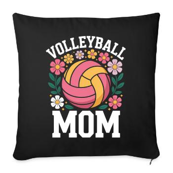 volley-ball dire drôle de cadeau de volley-ball - Housse de coussin décorative 45 x 45 cm - noir - Devant