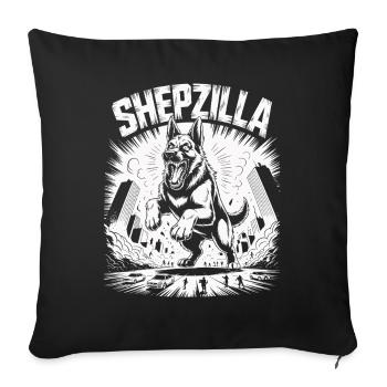 Shepzilla – Retro Rampage - Sofakissenbezug 45 x 45 cm - Schwarz - Vorne