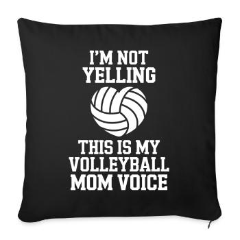 volley-ball dire drôle de cadeau de volley-ball - Housse de coussin décorative 45 x 45 cm - noir - Devant