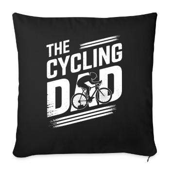 The cycling dad - Sofa pillowcase 17,3'' x 17,3'' (45 x 45 cm) - black - Front