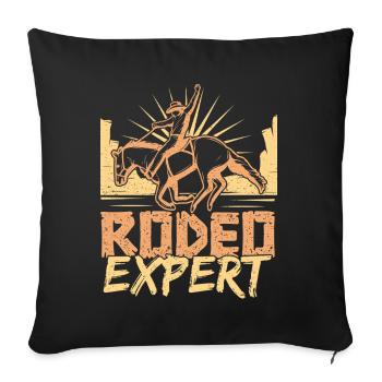 Western Rider Rodeo Expert Cowgirls Rodeo - Sofa pillowcase 17,3'' x 17,3'' (45 x 45 cm) - black - Front