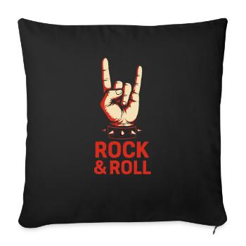 Rock & Roll Hand Signals – Metal Style - Sofa pillowcase 17,3'' x 17,3'' (45 x 45 cm) - black - Front