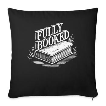 Retro book design for book lover and bookworm - Sofa pillowcase 17,3'' x 17,3'' (45 x 45 cm) - black - Front