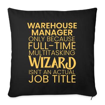 Warehouse Manager multitasking Wizard - Sofa pillowcase 17,3'' x 17,3'' (45 x 45 cm) - black - Front