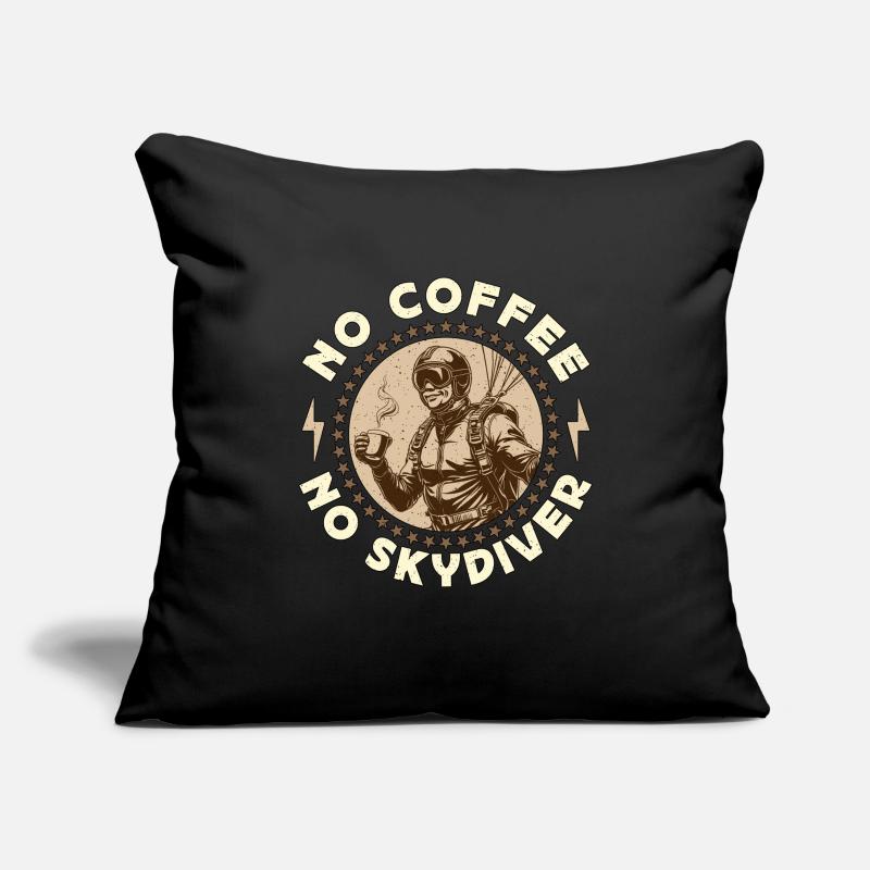 Skydiver No Coffee No Base Jumping Coffee Lover Sofa pillowcase 17,3'' x 17,3'' (45 x 45 cm)