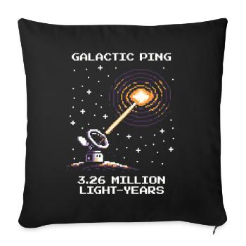 Galaktische Distanz | Lichtjahre Astronomie Sterne - Sofakissenbezug 45 x 45 cm - Schwarz - Vorne