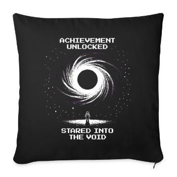 Achievement: A look into space | Astronomy Stars - Sofa pillowcase 17,3'' x 17,3'' (45 x 45 cm) - black - Front