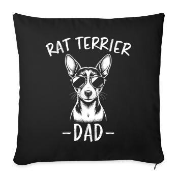 Rat Terrier Saying Funny Rat Terrier Gift - Sofa pillowcase 17,3'' x 17,3'' (45 x 45 cm) - black - Front