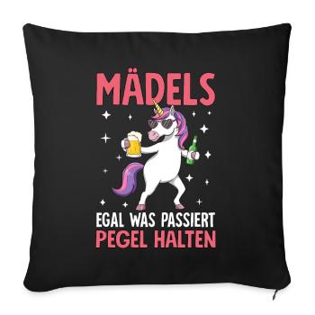 Les filles, peu importe ce qui se passe Maintenir les niveaux - Housse de coussin décorative 45 x 45 cm - noir - Devant