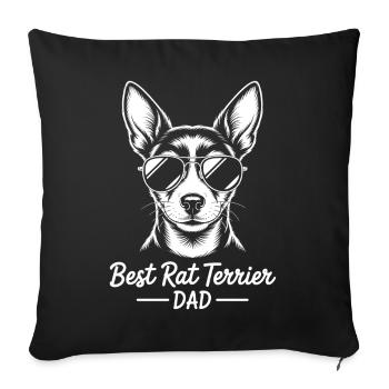 Rat Terrier Saying Funny Rat Terrier Gift - Sofa pillowcase 17,3'' x 17,3'' (45 x 45 cm) - black - Front
