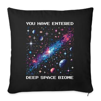 Deep Space Zone | Astronomy Space Cosmos - Sofa pillowcase 17,3'' x 17,3'' (45 x 45 cm) - black - Front