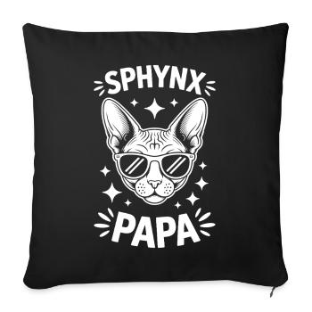 Chat Sphynx Disant Drôle Chat Sphynx Cadeau - Housse de coussin décorative 45 x 45 cm - noir - Devant