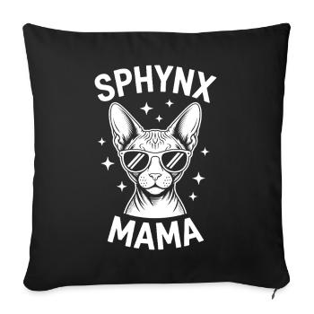 Chat Sphynx Disant Drôle Chat Sphynx Cadeau - Housse de coussin décorative 45 x 45 cm - noir - Devant